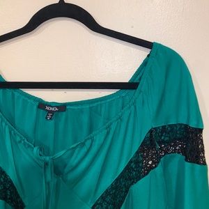 Emerald green long sleeve shirt